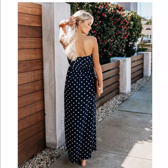 🆕 ↙️ VINTAGE POLKA➖DOT MAXI 🔹 - Picture 2 of 6